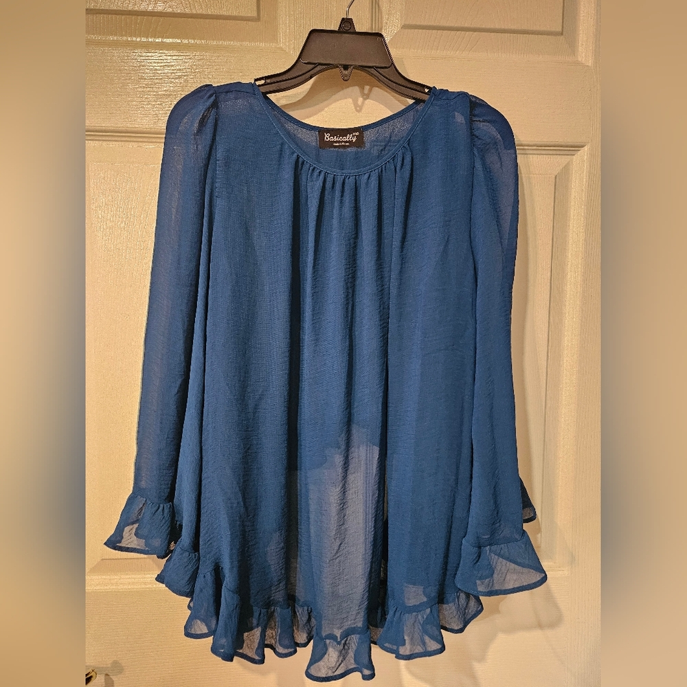 Elegant Blue Blouse